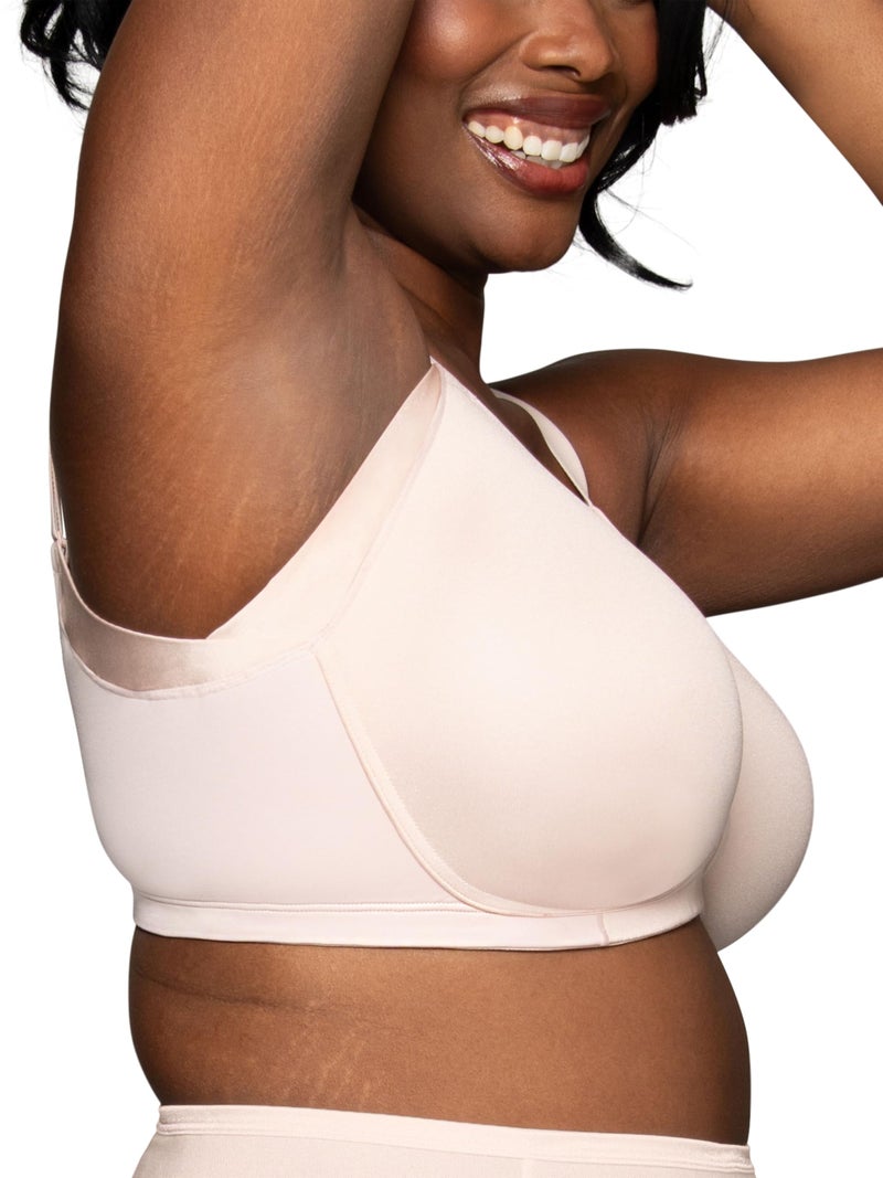 Vanity Fair Beauty Back Full Figure Wirefree Extended Side and Back Smoother Bra 71267, Sheer Quartz, 42B - Image 2